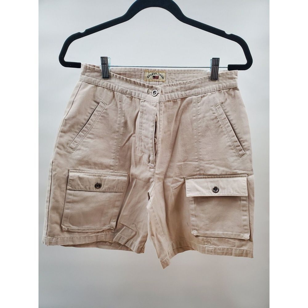 Women's‎ Vintage County Seat Light Wash Khaki Button Fly Shorts Size Medium